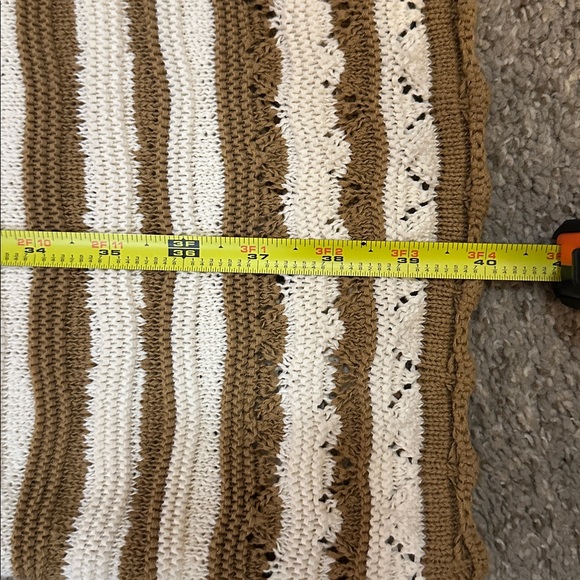 Veronica Beard Templeton Cream & Tan Sleeveless Stripe Knit Dress | Size Small - Picture 15 of 15